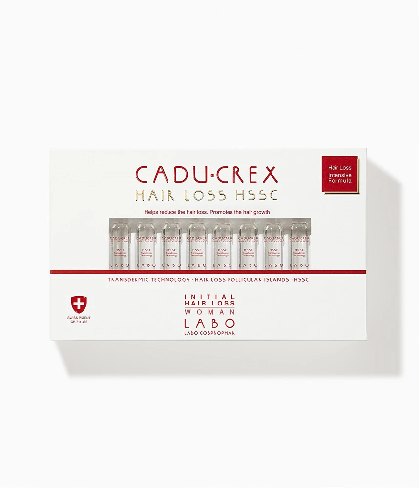 Cadu-Crex plaukų slinkimo gydymas moterims. Plaukų slinkimas HSSC 20 x 3,5 ml
