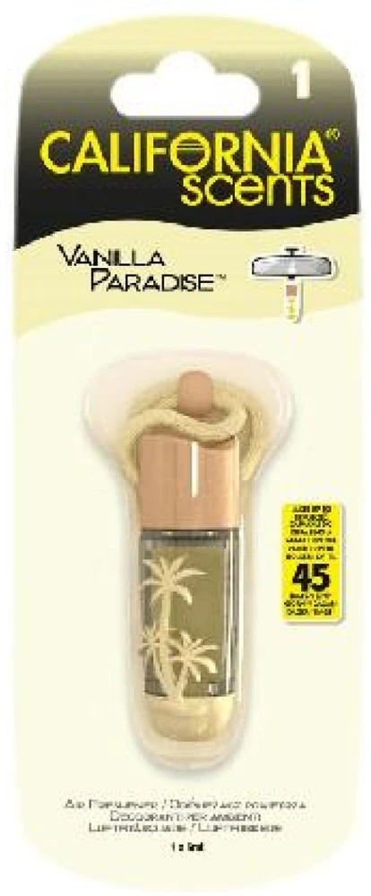 California Scents Hanging Vial Vanilla Paradise vůně do auta, 5 ml