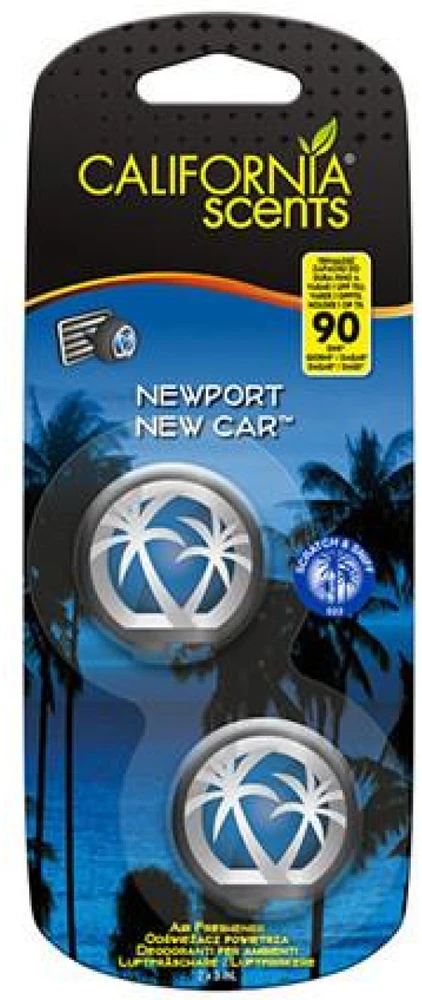 California Scents Mini Diffuser Newport New Car vůně do auta, 2x3 ml