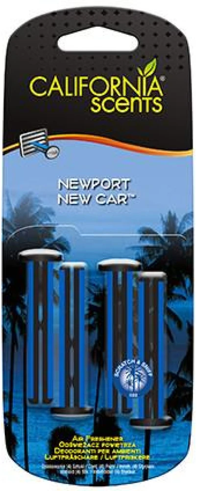 California Scents Vent Stick Newport New Car automobilio kvapas, 4 vnt.