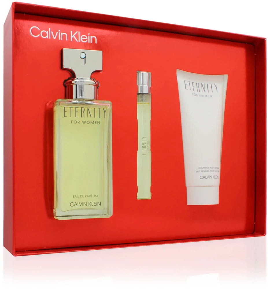 Calvin Klein Eternity rinkinys moterims (EDP, 100 ml + kūno pienelis, 100 ml + EDP, 10 ml)