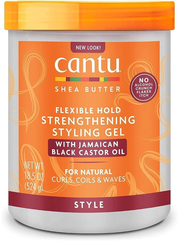 Cantu Sviestmedžių aliejumi Flexible Hold Strengthening Styling Gel plaukų formavimo gelis, 524 g