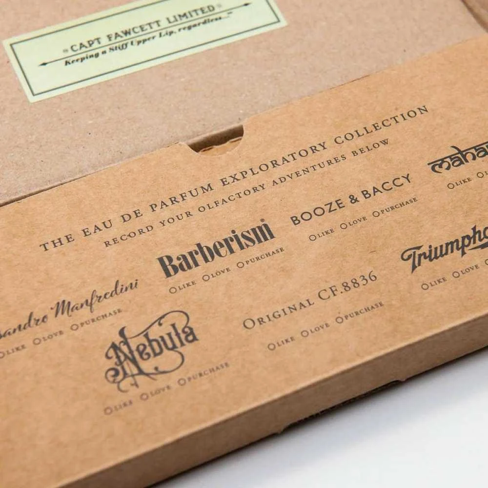 Captain Fawcett Eau De Parfum Exploratory Collection kvepalų rinkinys vyrams, 7 x 2 ml