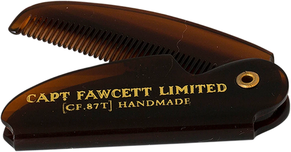 Captain Fawcett Folding Pocket Moustache Šukos Sulenkiamos kišeninės ūsų šukos, 1vnt.