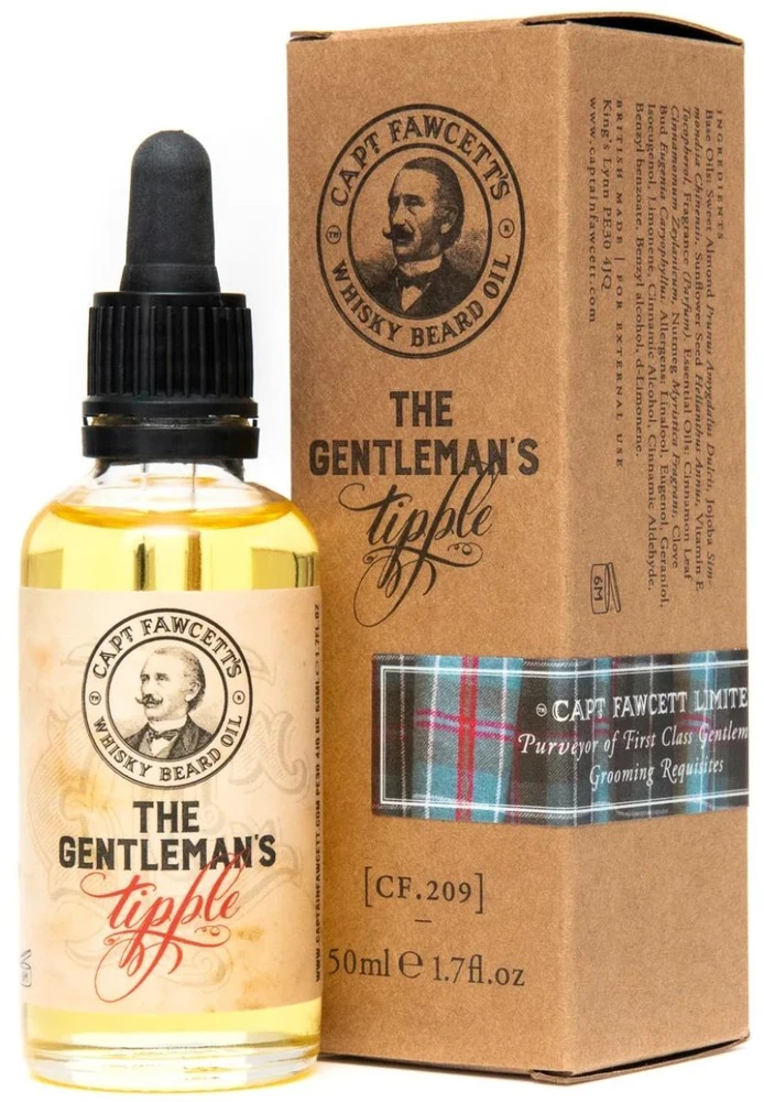 Captain Fawcett The Gentleman's Tipple Whisky Beard Oil barzdos aliejus, 50 ml