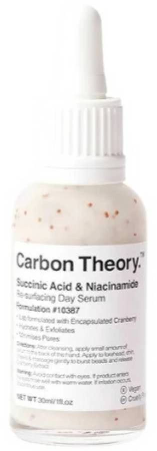 Carbon Theory Gintaro rūgšties dieninis serumas - niacinamidas (Odos paviršių regeneruojantis dieninis serumas) 30 ml