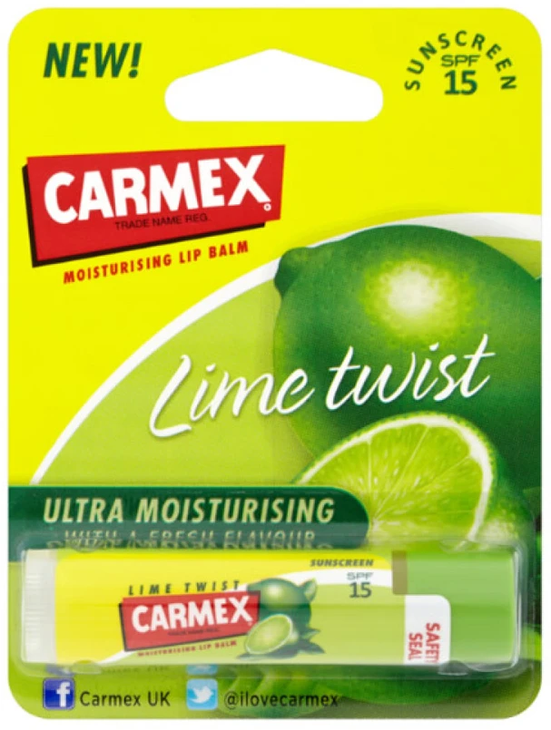 "Carmex Lime Twist Stick" drėkinantis lūpų balzamas 4,25g