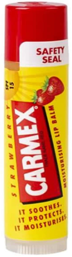"Carmex" braškių drėkinamasis lūpų balzamas Spf15