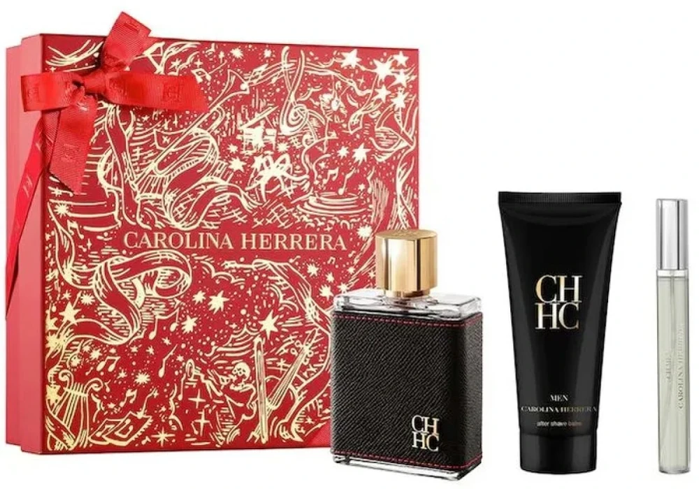 Carolina Herrera Ch Men Eau De Toilette Purškiklis, 100 ml Set 3 Pieces