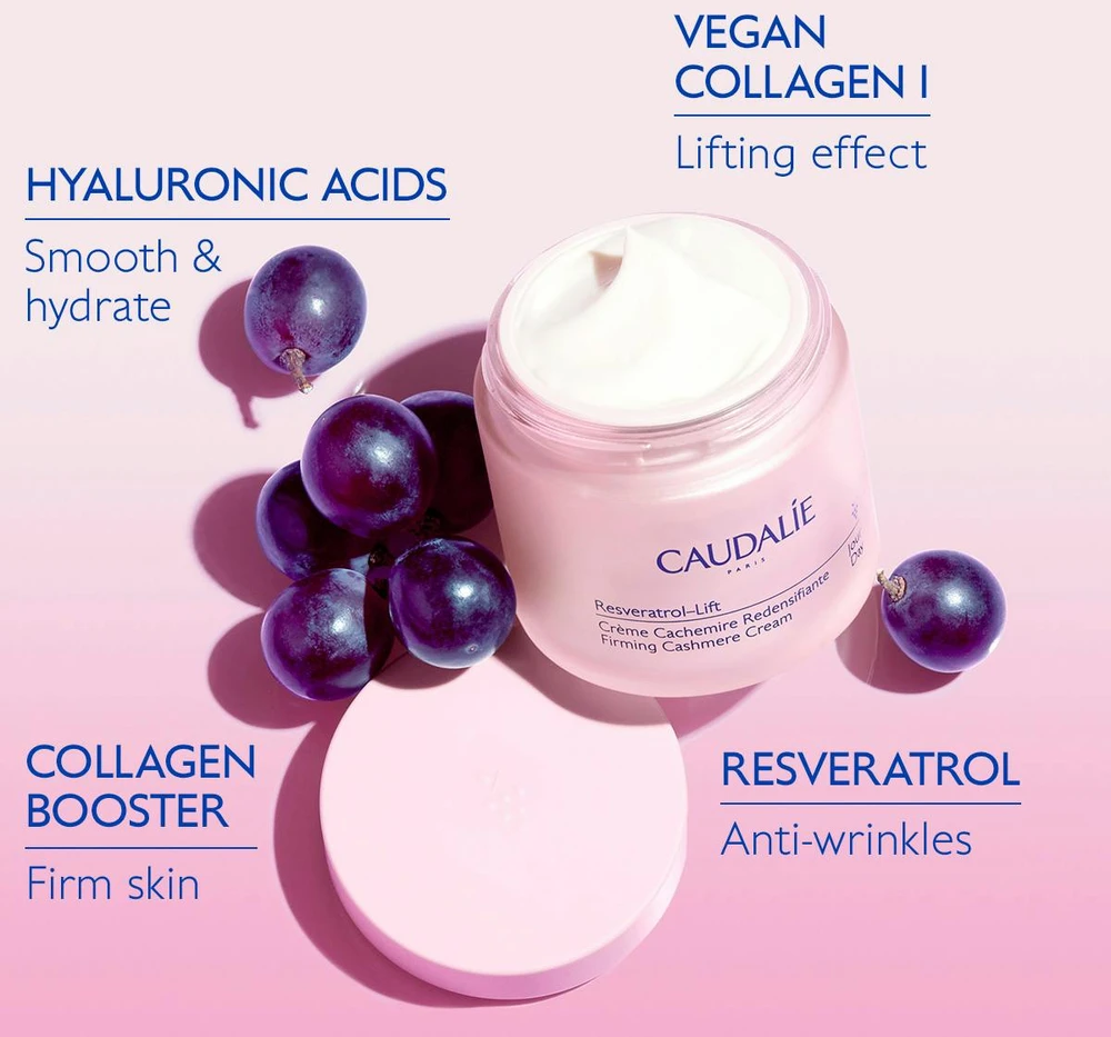 Caudalie Resveratrol-Lift Redensifying Cashmere Kreminis kašmyro stangrinantis veido kremas 50ml
