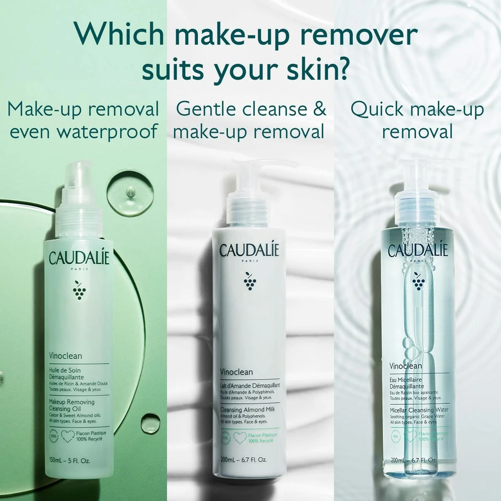 Caudalie Vinoclean Make-up Removing Cleansing Oil makiažo valiklis, 75 ml