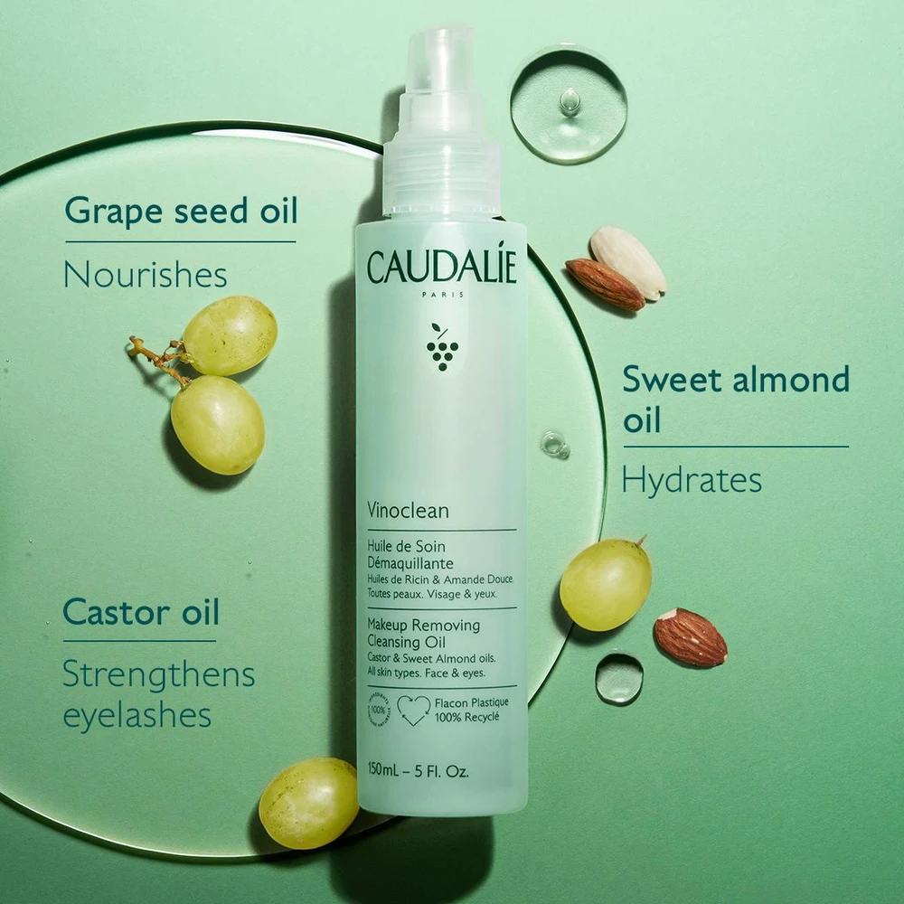 Caudalie Vinoclean Make-up Removing Cleansing Oil makiažo valiklis, 75 ml