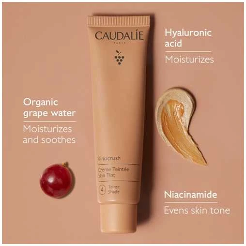 Caudalie Vinocrush Skin Tint odos atspalvį vienodinantis CC kremas drėkinamojo poveikio, atspalvis: 2, 30 ml