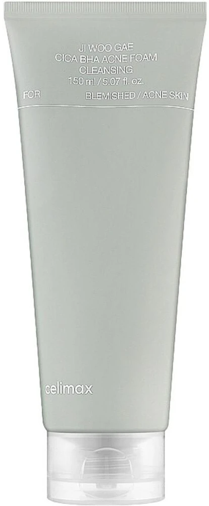 Celimax Ji Woo Gae Cica BHA Acne Foam Cleansing veido prausimosi putos, 150 ml
