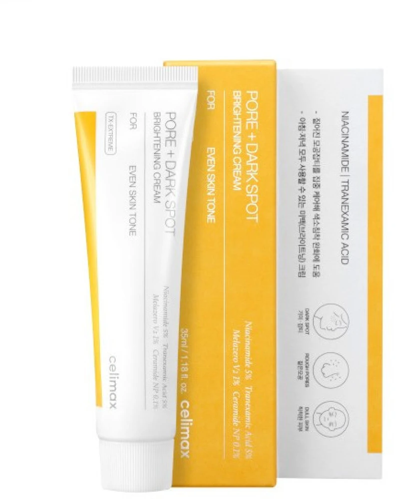 Celimax Pore+Dark Spot Brightening Kreminis skaistinti padedantis kremas veidui, 35 ml