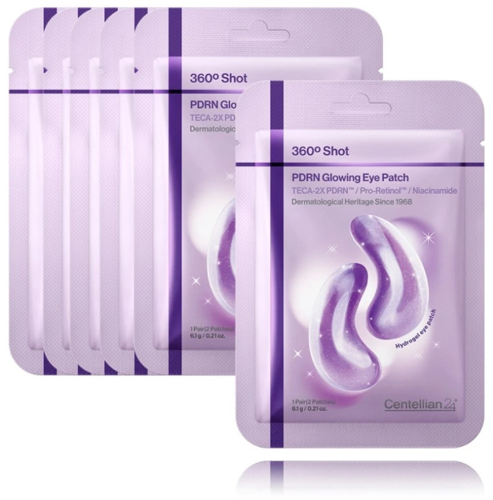 Centellian24 360 Shot PDRN Glowing Eye Patch hidrogeliniai paakių padeliai, 6 poros, 36.6 g