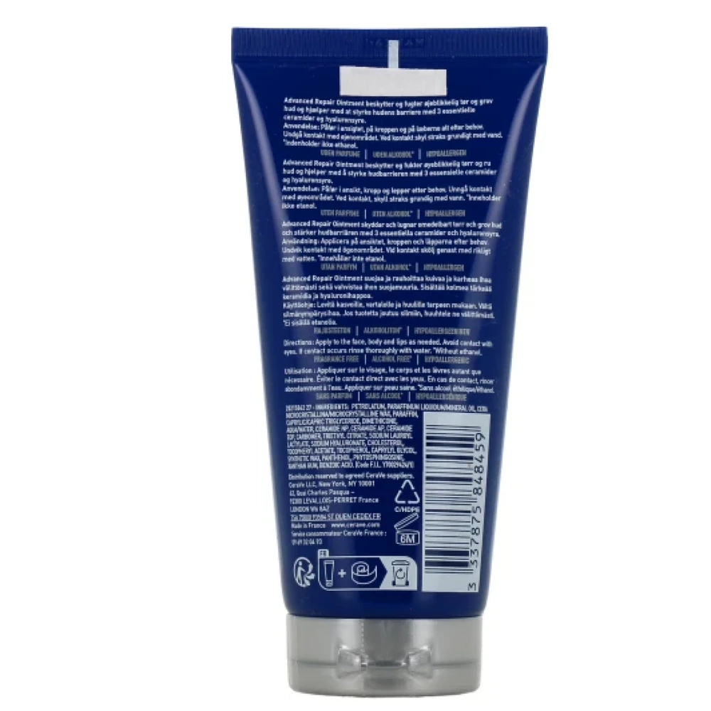 Atkuriantis tepalas sausai ir pažeistai odai Cerave Advanced Repair Ointment,  88 ml