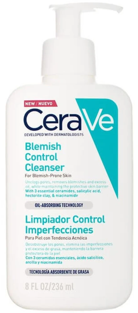 Veido prausiklis probleminei odai Cerave Blemish Control Cleanser, 236 ml