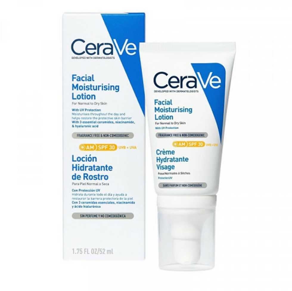 Drėkinamasis veido losjonas Cerave Spf25, 52 ml