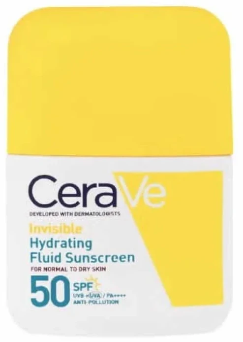 CeraVe Invisible Hydrating Sunscreen Fluid SPF 50 apsauginis fluidas nuo saulės, 50 ml