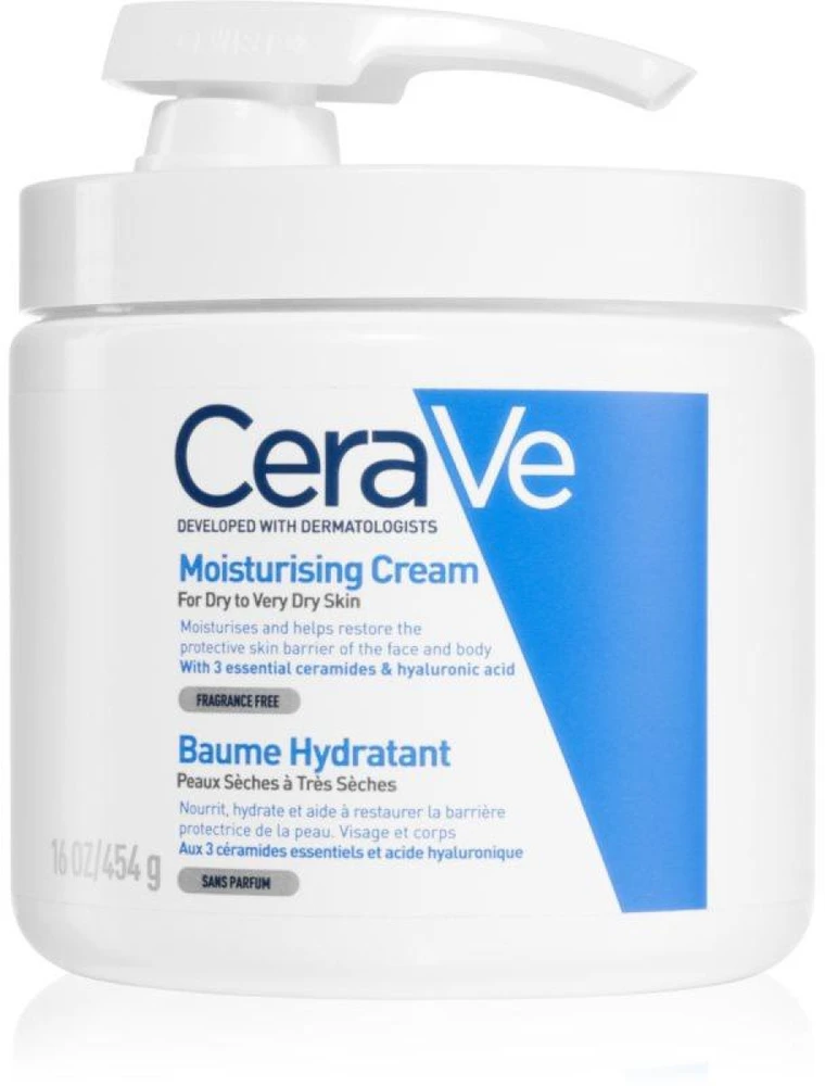 Drėkinamasis veido ir kūno kremas sausai ir labai sausai odai Cerave Moisturising Cream, 454 g