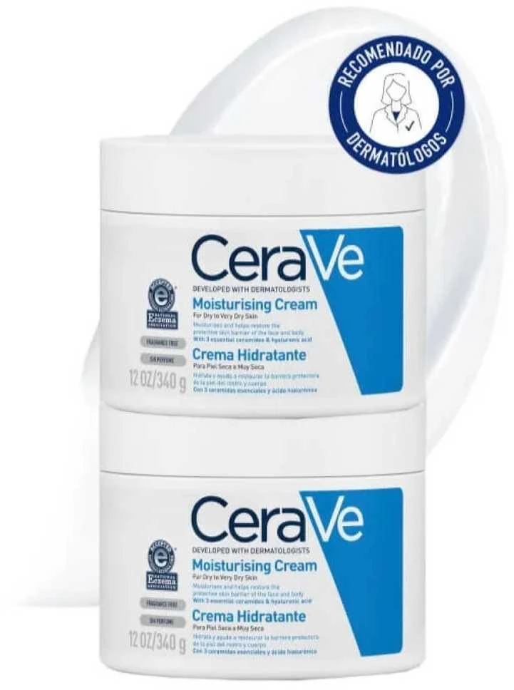 Cerave Moisturizing Kreminis drėkinamasis kūno kremas, 2 x 340 g