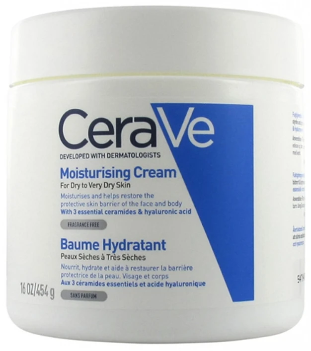 Drėkinamasis veido ir kūno kremas sausai ir labai sausai odai Cerave Moisturising Cream, 454 g