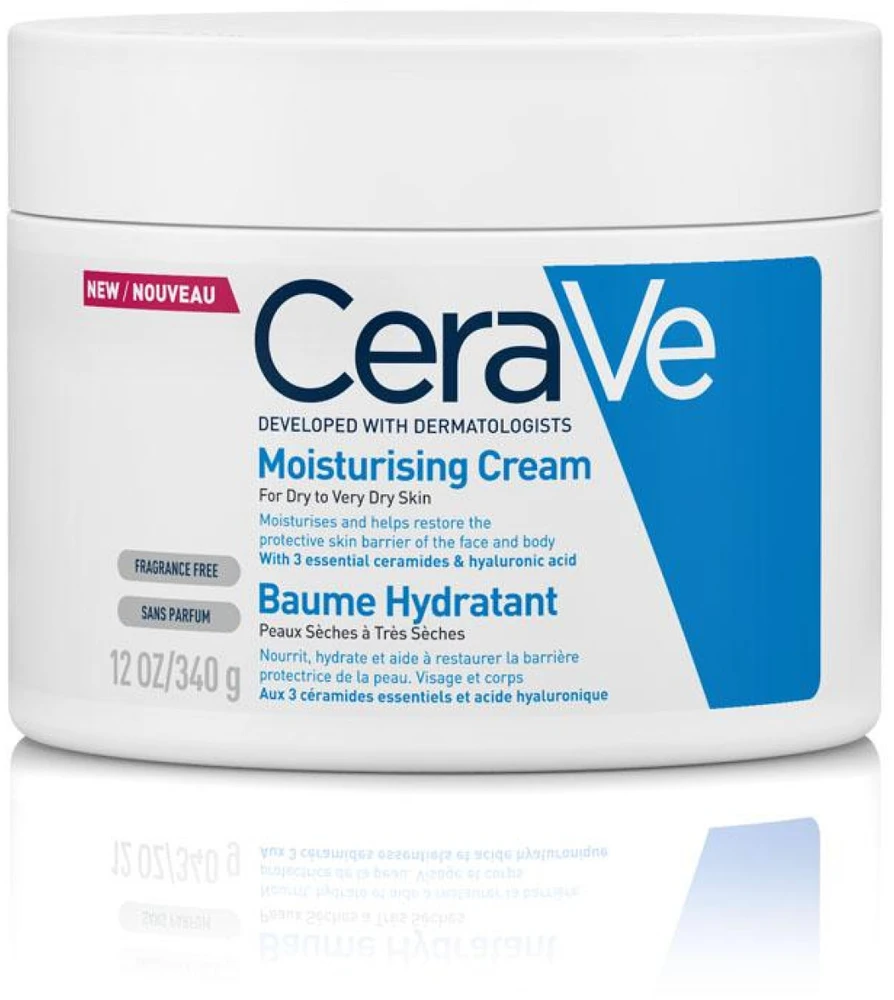 Drėkinamasis veido ir kūno kremas sausai ir labai sausai odai Cerave Moisturising Cream, 340 g
