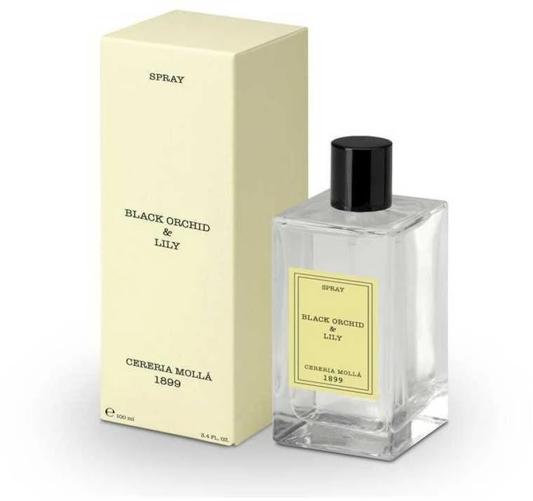 Cereria Mollá Home perfume spray Juodas Orchid & Lily (Purškiklis), 100 ml