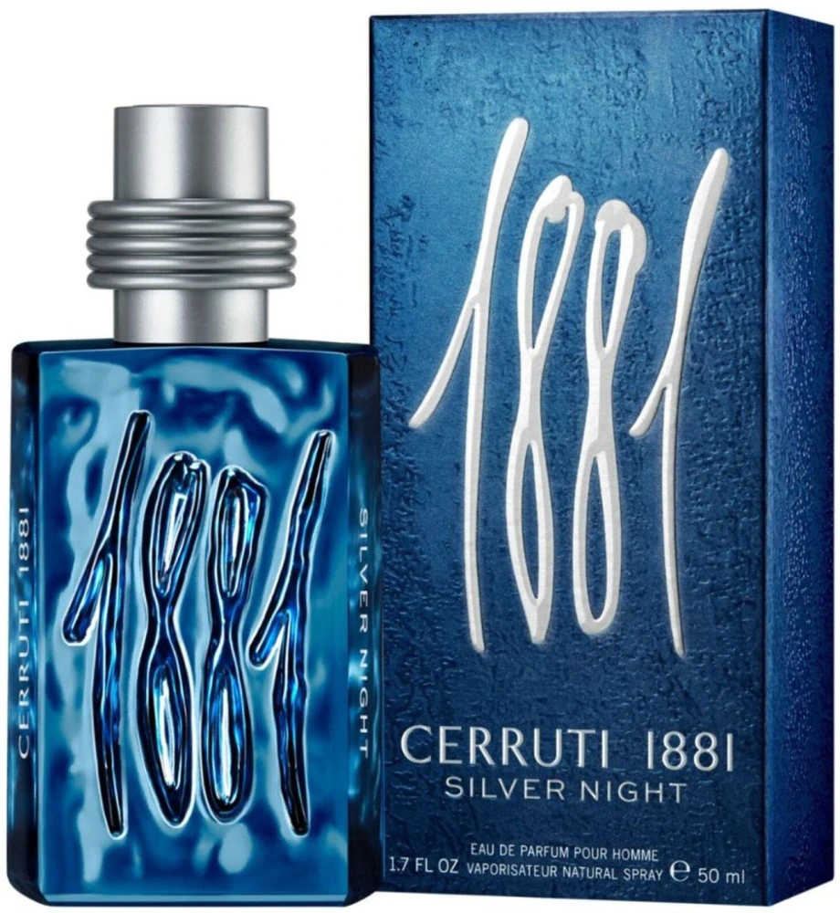 Cerruti 1881 Sidabrinis Night EDP parfumuotas vanduo vyrams, 50 ml
