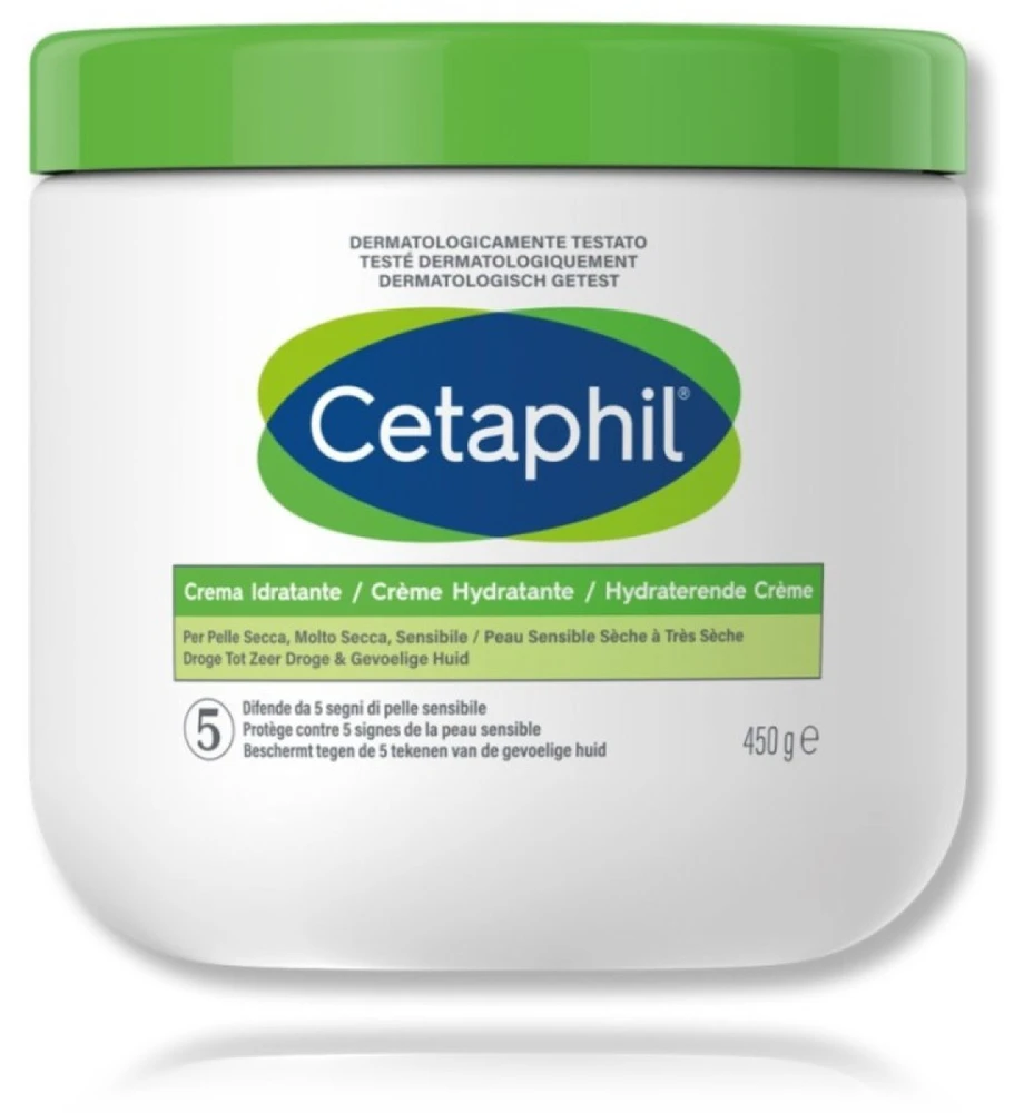 Cetaphil Moisturizing Kreminis veido ir kūno kremas sausai odai, 450 g