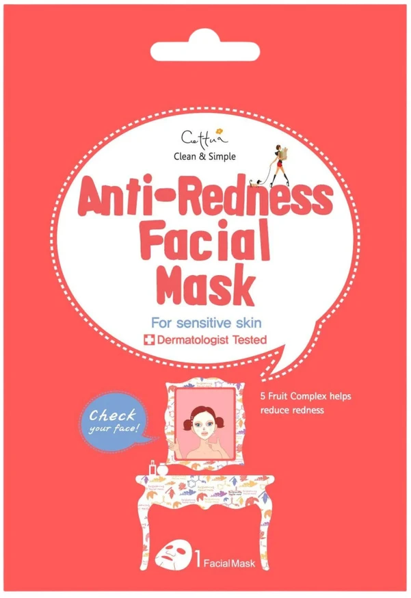 Cettua Anti-Redness Sheet Mask For Face, 20 g