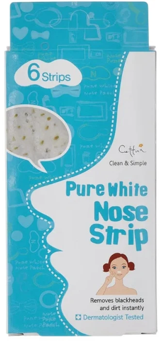 Cettua Pure Baltas Cleansing & Exfoliating Nose Sheet Strips, 6 vnt.