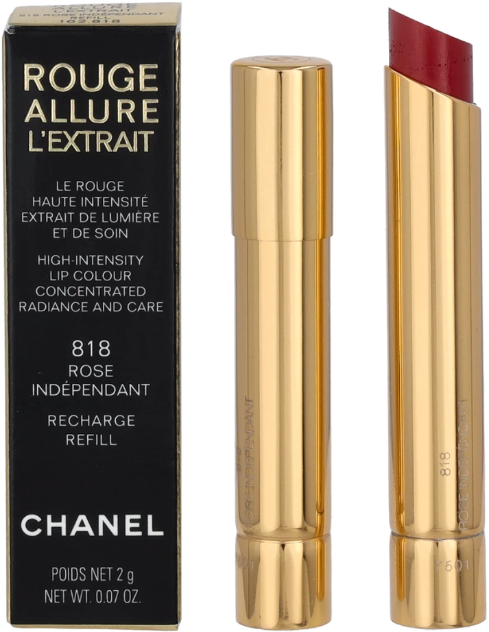 „Chanel Rouge Allure L'Extrait High In.“ lūpų dažai – „Recharge“ #818 „Rose Independent“, 2 g.