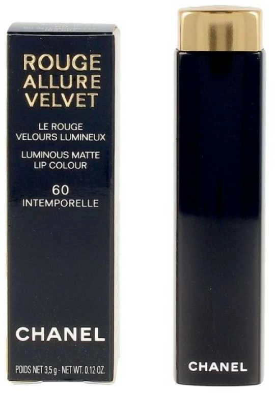 Chanel Rouge Allure Velvet švytintys matiniai lūpų dažai, 3,5 g, spalva: 60 - INTEMPORELLE