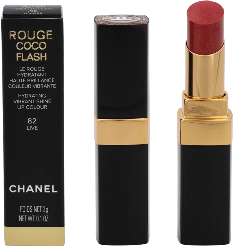 „Chanel Rouge Coco Flash Hydrating Vibrant Shine“ lūpų dažai #82 Live, 3 g.