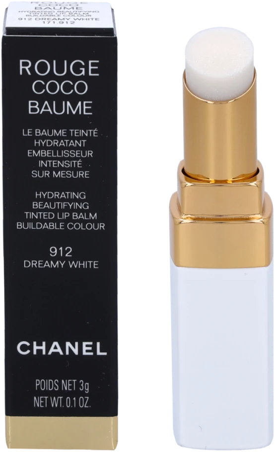 Chanel Rouge Coco Hydrating Beautifying Tinted Lūpų balzamas #912 Dreamy Baltas, 3 g