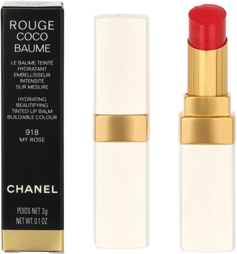 Chanel Rouge Coco Hydrating Beautifying Tinted lūpų balzamas #918 My Rose, 3 g