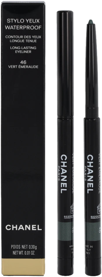 Chanel Stylo Yeux Atsparus vandeniui Long-Lasting Akių apvadas #46 Vert Emeraude, 0.3 g