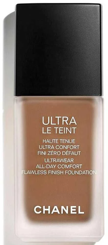 Chanel Ultra Le Teint Flawless Finish Fluid Foundation ilgai išliekanti tobulinanti kreminė pudra, matinis švytintis efektas, atspalvis: BR152, 30 ml