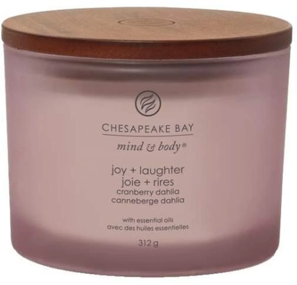 Chesapeake Bay Candle 3 dagčių žvakė – Joy & Laughter (Cranberry Dahlia)