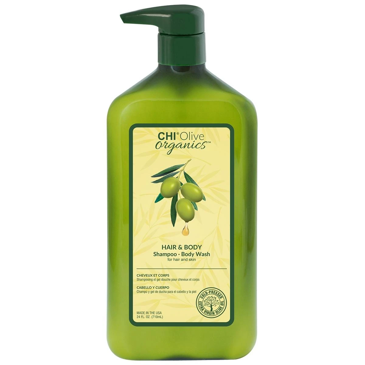 Šampūnas ir kūno prausiklis CHI Olive Organics Hair &amp; Body Šampūnas 340 ml