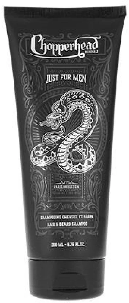 Chopperhead Just For Men Hair & Beard Šampūnas Snake Limited Edition plaukų ir barzdos šampūnas vyrams, 200 ml