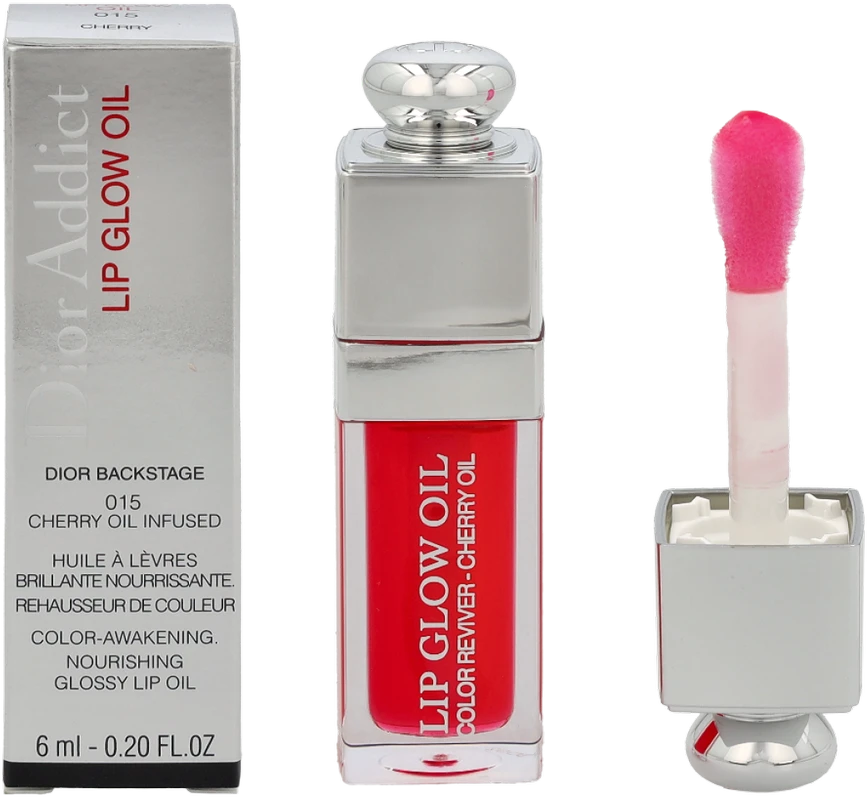 Dior Addict Lip Glow Oil maitinamasis lūpų spalvą paryškinantis aliejus, 6ml, spalva: 015 Cherry