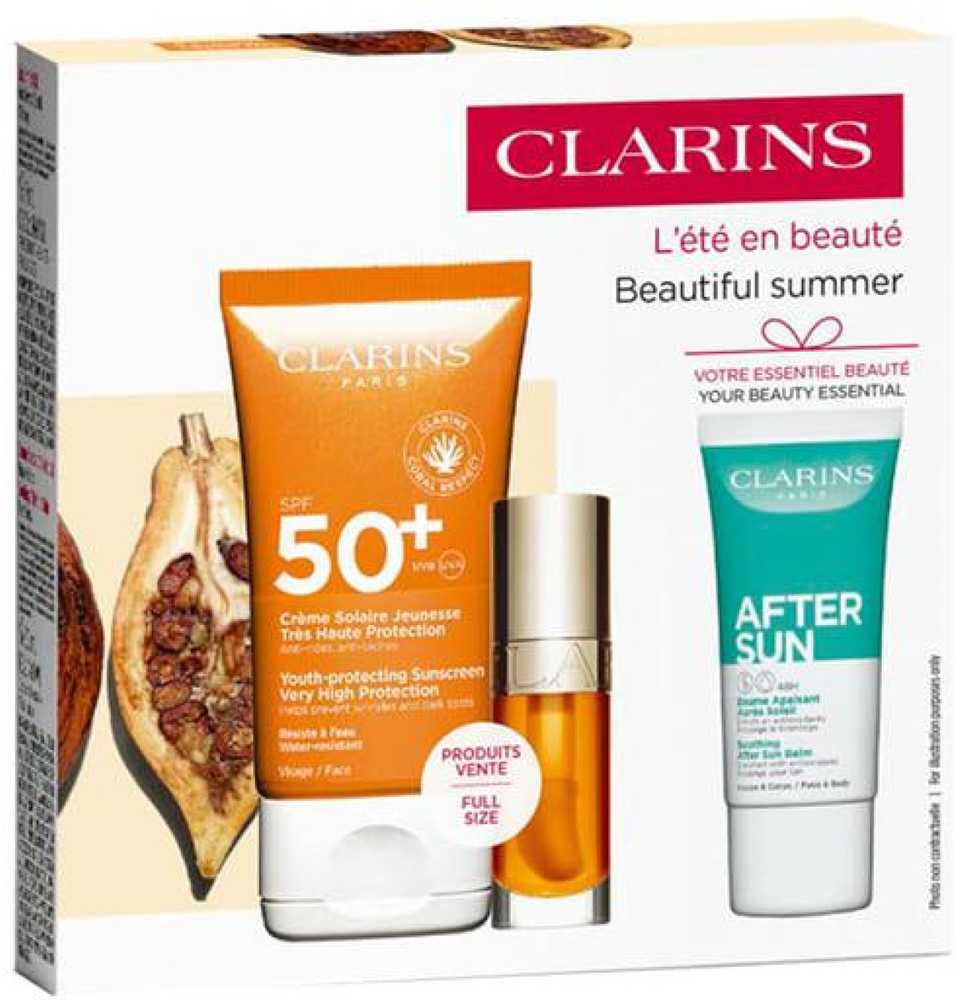 Clarins Beautiful Summer Giftset veido priežiūros rinkinys