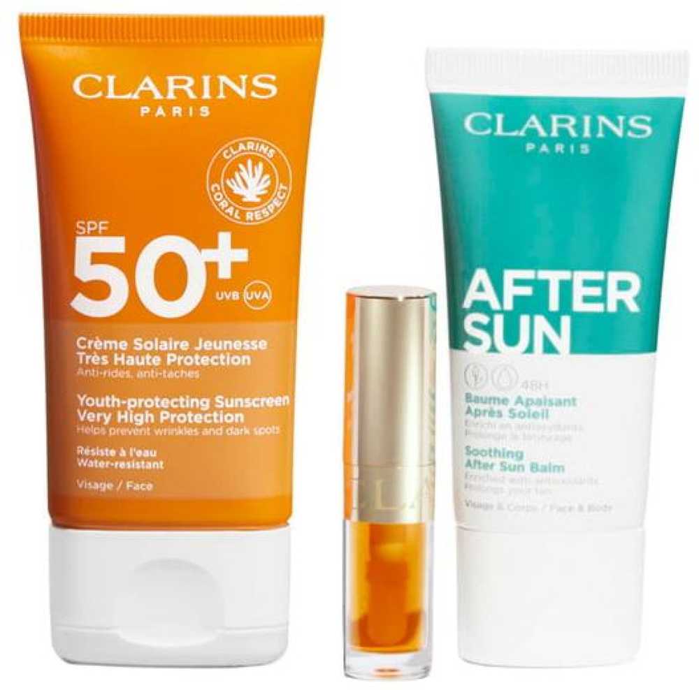 Clarins Beautiful Summer Giftset veido priežiūros rinkinys