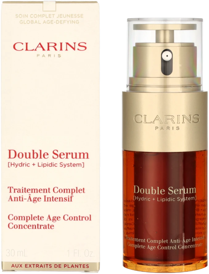 „Clarins“ dvigubas veido senėjimą stabdantis serumas, 30 ml
