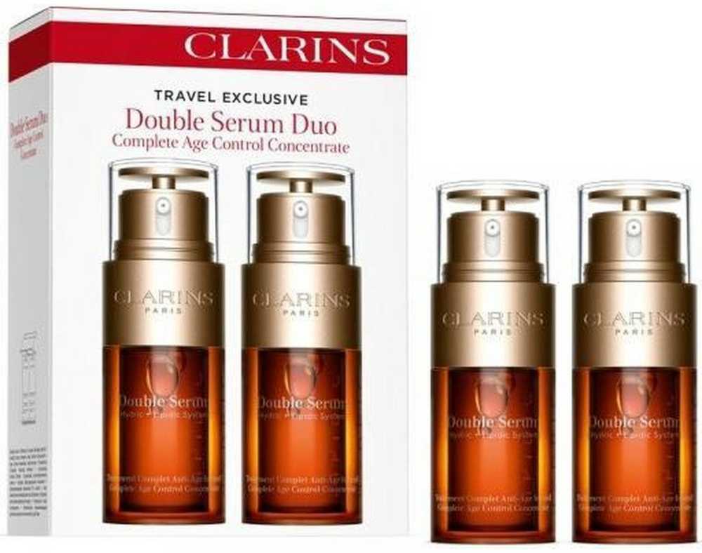 Clarins Double Serum Duo Set dovanų rinkinys nuo senėjimo
