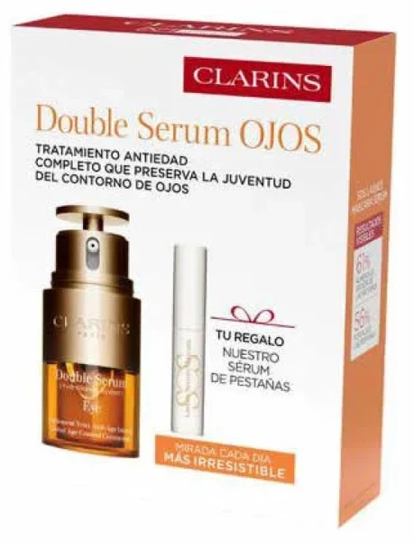 „Clarins“ dvigubo serumo paakių odai rinkinys, 15 ml, 2 vnt.