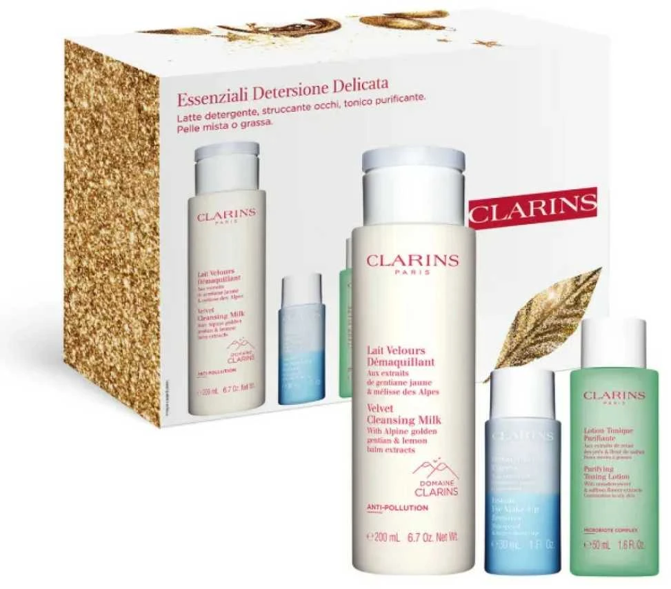 "Clarins Essentials" švelnaus valymo odos priežiūros dovanų rinkinys
